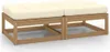 vidaXL Garten-Fußhocker mit Kissen 2 Stk. Honigbraun Produktbild-Vorschau 10