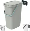 Cestino con coperchio marrone chiaro 12L SYSTEMA Q COLLECT Anteprima dell’immagine prodotto 1
