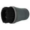 A close-up shot of a black brush attachment for a vacuum cleaner, with a gray housing. Produktbild-Vorschau