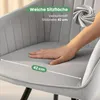 4er Set Drehbare Veloursstühle mit Ziernähten TURNO Grau Produktbild-Vorschau 7
