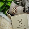 Holzwerk CLARA BROWN kleine Damen Holz Uhr mit Leder Produktbild-Vorschau 4