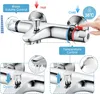 A diagram illustrating the features of a shower faucet. Produktbild-Vorschau