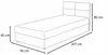 Jugendbett Polsterbett - 90x200 cm - Grau - mit Bettkasten Produktbild-Vorschau 7