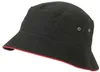 Trendiger Hut aus weicher Baumwolle black/red, Gr. S/M Produktbild-Vorschau 3