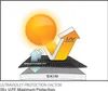 Diagram illustrating UV protection and breathability of a fabric. Produktbild-Vorschau