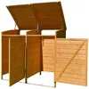 Mülltonnenverkleidung Braun Doppelbox 2x 120L oder 240L Produktbild-Vorschau 2