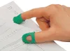 A hand wearing green finger cots with nubs is shown holding a document. Anteprima dell’immagine prodotto