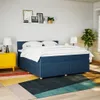 Boxspringbett mit Matratze Blau 180x200 cm Stoff Produktbild-Vorschau 3