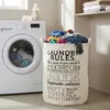 Zeller Collecteur de linge Laundry Rules, toile, tissu, Voir les images du produit 7