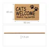 Zerbino Relaxdays in cocco, Cats Welcome, 40 x 60 cm, Anteprima dell’immagine prodotto 4