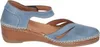 Manitu Damen Sandalen Leder Sandaletten Keilabsatz 910005, Produktbild-Vorschau 4