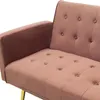 Modernes clic clac 3-Sitzer Samt Schlafsofa Caullae goldene Produktbild-Vorschau 5