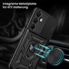 A black phone case with a ring holder is shown attached to a car vent with a magnetic mount. Produktbild-Vorschau