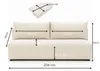 Sofello Sofa LUNO boucle mit Schlaffunktion Creme – Moderne Produktbild-Vorschau 7