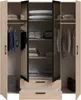 Armoire - panneau de particules -Reproduction chêne et noir Voir les images du produit 6