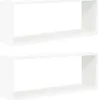 Two white cube shelves are shown side-by-side against a white background. Voir les images du produit
