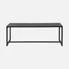 A black metal coffee table is shown against a white background. Produktbild-Vorschau