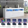 Hochglanz-TV-Schrank mit LED-Beleuchtung, 3 offenen Produktbild-Vorschau 2