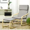 HOMCOM Relaxsessel mit Hocker, Armlehnen, Leinenoptik, Produktbild-Vorschau 2