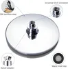 A round shower head with callouts highlighting its features. Produktbild-Vorschau