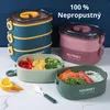 3patrový Bento lunch box 2000 ml – nepropustná a mikrovlnce Náhled obrázku produktu 9
