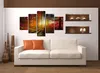 Visario Leinwandbild Herbstwald 160x80 cm – 5-teilig, Bild Produktbild-Vorschau 2