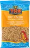 A bag of fenugreek seeds with branding and product information. Voir les images du produit