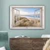 Leinwand Bilder 60x40 cm - Fensterblick - Meer - Dünen - Produktbild-Vorschau 4