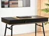 Schreibtisch mit Schublade PANDO – schwarz/Eiche Produktbild-Vorschau 11