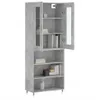 Highboard Betongrau 69,5x34x180 cm Holzwerkstoff Produktbild-Vorschau 11