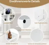 Collage of close-up images highlighting features of a white bookshelf. Voir les images du produit