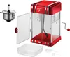 Der Unold Popcornmaker Retro in Rot und Silber verfügt über ein sichtbares Netzkabel, eine seitliche Náhled obrázku produktu