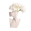 Weiß Vasen, Nordischer Stil Deko Blumenvase, Tischvase, für Produktbild-Vorschau 4