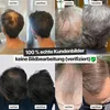 Collage of before and after images showing hair thickening results, with promotional text overlay. Anteprima dell’immagine prodotto