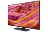A television set with a colorful abstract image displayed on its screen, placed on a black stand against a white background. Produktbild-Vorschau