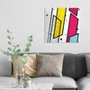 DEQOART Glasbild Echtglas 50x50 cm 'Bunte Formkunst' Produktbild-Vorschau 3