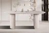 Ovaler Esstisch Lagos - 200x100x76cm - Travertin Produktbild-Vorschau 3
