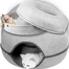 Letto tunnel ciambella casa letto antistress per gatti Anteprima dell’immagine prodotto 1