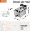 VEVOR kommerzielle Fritteuse, 1500 W elektrische Fritteuse Produktbild-Vorschau 7