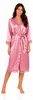Damen Satin Morgenmantel lang mit Spitze – Kimono Produktbild-Vorschau 1