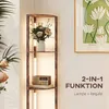Lampada da terra angolare HOMCOM con LED e ripiano, stile Anteprima dell’immagine prodotto 8