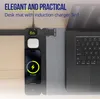 A desk mat with a laptop, phone, wireless earbuds, and a smartwatch, all charging wirelessly. Produktbild-Vorschau
