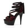 DELIGHT-678LC Damen Sandale von Pleaser, Rot EU 35, US 5 Produktbild-Vorschau 3