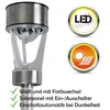 A solar-powered LED garden light with informational icons and text. Anteprima dell’immagine prodotto