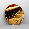 Wanduhr - Rund - Glasuhr - Klavier Musik Konzert - 40x40cm Produktbild-Vorschau 4