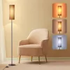 A floor lamp and an armchair in a room, with inset images showing different light color options. Náhľad obrázku produktu