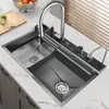 75x45 cm, RVS wastafel voor de keuken, groot, met één kom. Productafbeelding-voorbeeld 1
