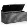 Zahradní box 143 x 57 x 53,5 cm 390 litrů černý a šedý Náhled obrázku produktu 3
