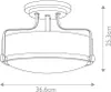 Lampa sufitowa Harper stary mosiądz 3xE27x60W szkło Podgląd zdjęcia produktu 5