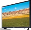 A Samsung smart TV displaying a landscape image, resting on its stand. Produktbild-Vorschau